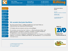 Tablet Screenshot of kissling-galvanik.de